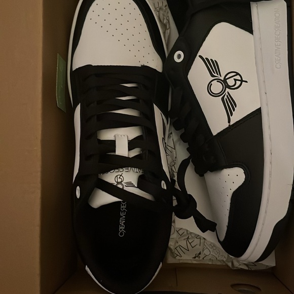 Black and white creative recreation sneakers size 8.5 in mens brand new in box - Picture 3 of 8